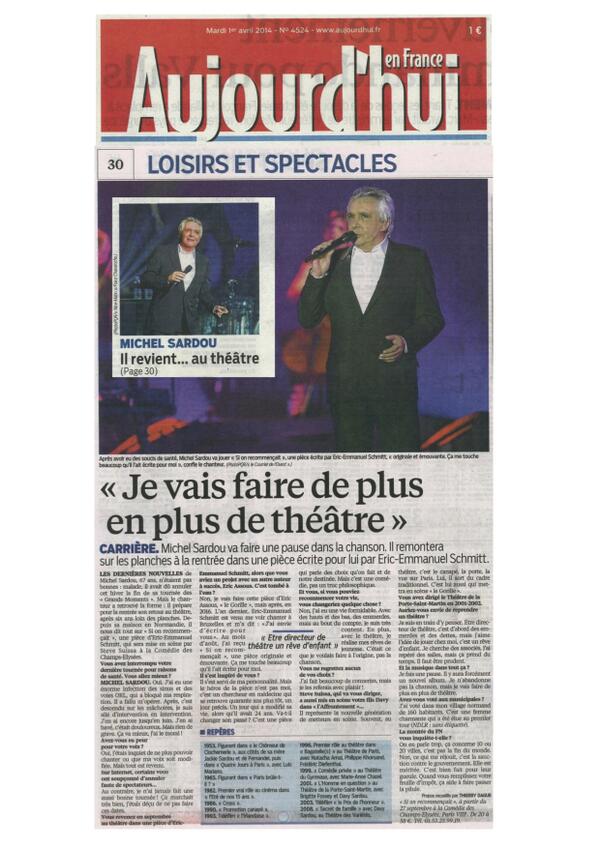Steve Suissa (@stevesuissa) on Twitter photo C'est officiel ! Michel Sardou revient...au théâtre Je signe la mise en scène les amis <a href="/Sardoux_Michel/">Michel sardoux</a> <a href="/SardouMichel/">Sardou Michel</a> C'est officiel ! Michel Sardou revient...au théâtre Je signe la mise en scène les amis <a href="/Sardoux_Michel/">Michel sardoux</a> <a href="/SardouMichel/">Sardou Michel</a>