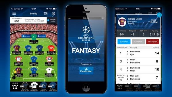 champions league fantasy football app