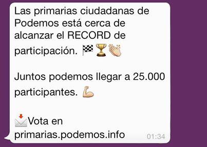 PODEMOS's tweet photo. Último día de votaciones.Entre todos podemos superar todos los records de participación. A por los 25.000.
Participa! http://t.co/2de0leEyBJ