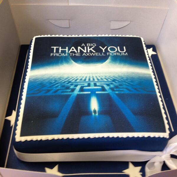 Axtone's tweet photo. Big thanks to Evan and the @AxwellForum guys for this. Tasty stuff indeed :) #FeelThePressure #EatAllTheCake http://t.co/FBez2P3KuY