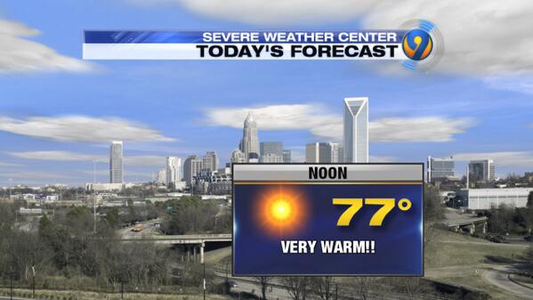 theTINKitchen's tweet photo. Come visit us today out at @NASCAR - “@WSOCWeather: Already above typical April weather by lunch time #cltwx http://t.co/9WnMsMDyIz”