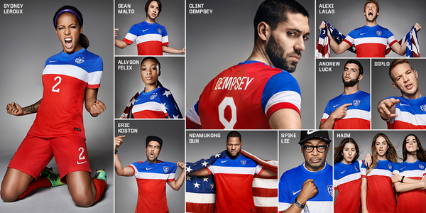 USMNT's tweet photo. Regardless of your age, city, team or sport, today, we stand united behind the red, white &amp; blue. #OneNationOneTeam http://t.co/xQU9HGw3Vk
