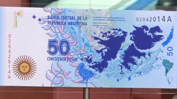Así será el nuevo billete de $ 50 en honor a las Islas Malvinas  bit.ly/OdmNWY