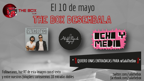 SalaTheBox's tweet photo. Síguenos, haz RT con el TEXTO "Quiero unas entradacas para @SalaTheBox" y gana una entrada doble para la Inauguración http://t.co/T9EDUK4Oe6