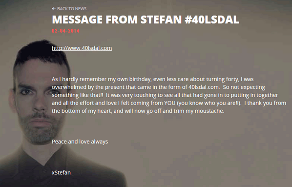 40lsdal's tweet photo. Message from Stefan!!! #40lsdal http://t.co/iaBzh9wswA  http://t.co/raAxyNM8gW #Placebo http://t.co/r3R3nUX1Qu
