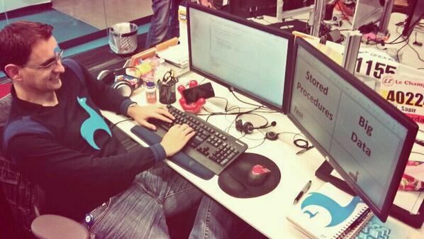 sapirgolan's tweet image. #Alpaca team developing the next  big thing at @SAP_Labs_Israel 
#bigdata #storeprocedure #innojam #sap