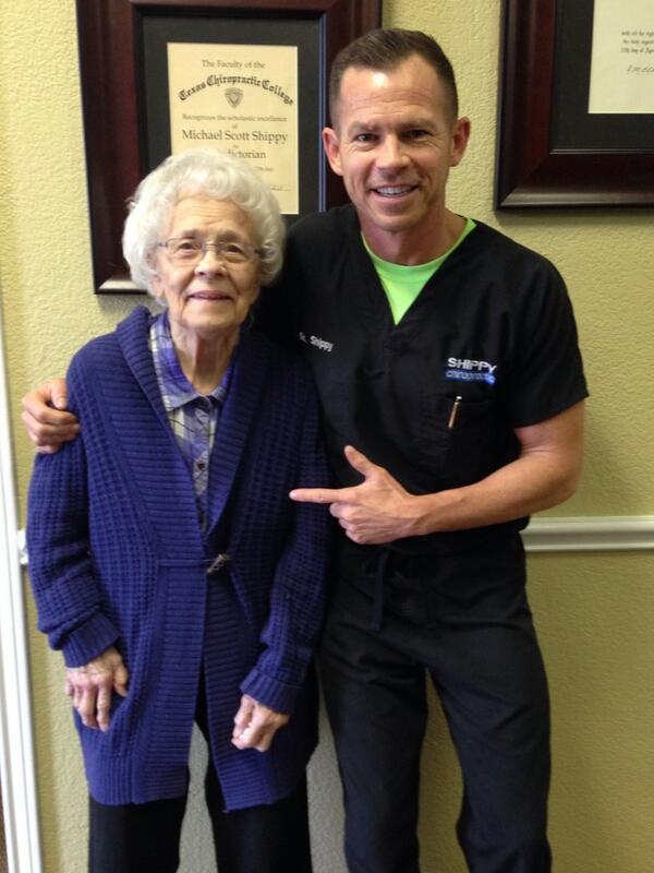 DrMichaelShippy's tweet photo. Our 92 year old Patient of the Week...Bonnie! #chiropractic #chiropractor #potw #drshippy #plano http://t.co/dtnw5ONijR