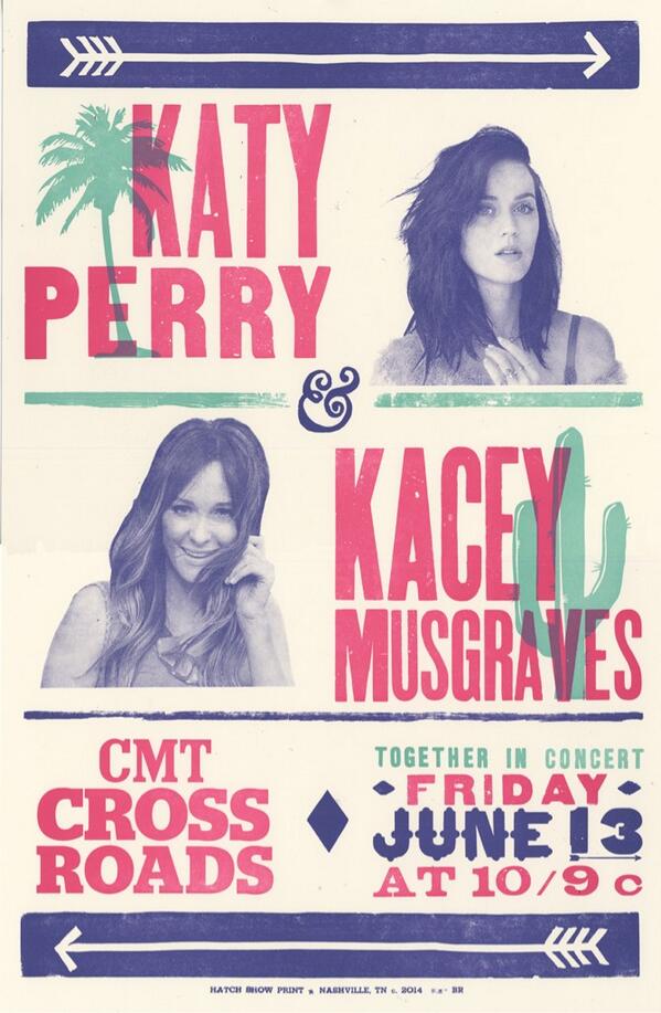 SAVE THE DATE! <a href="/KaceyMusgraves/">K A C E Y</a> &amp; I are going to be on #CMTcrossroads June 13 sangin each other's songs on <a href="/CMT/">CMT</a>!