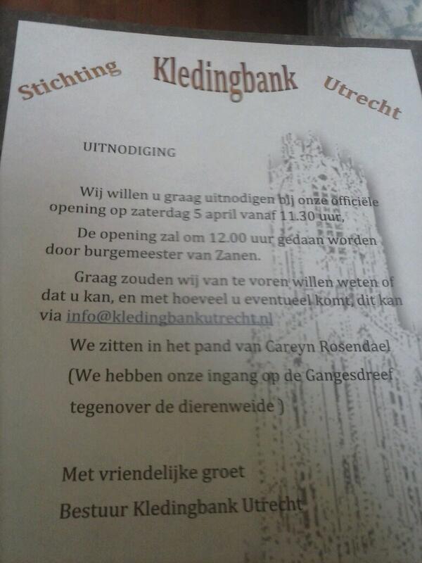 kledingbank030's tweet photo. Jaja nog 3 dagen en dan is het eindelijk zover. http://t.co/uGWrr6zirF