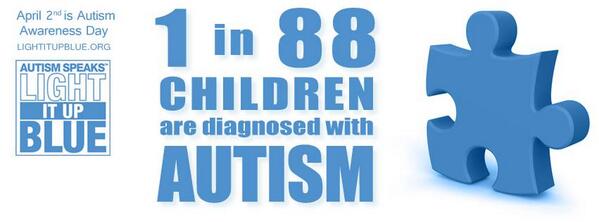 Let's light it up BLUE today and all month long!
