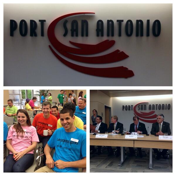 wesbaerga's tweet photo. At Port San Antonio with an amazing panel #lsa39transport http://t.co/52xeZVQfQi