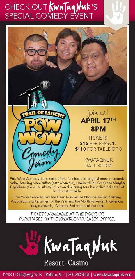 kwataqnuk's tweet image. We will be hosting #powwowcomedyjam on April 17th!