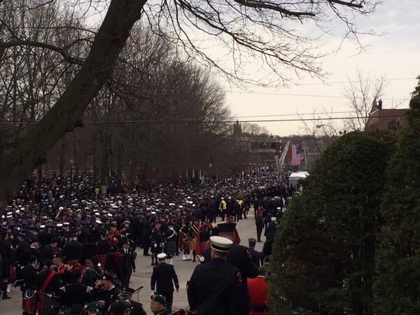 HCDFRS's tweet image. The support for the fallen #Boston FFs is breathtaking.