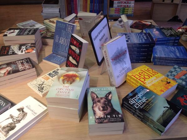 IcelandWriters's tweet photo. The IÐA bookstore is ready for #IcelandWriters Retreat! @jamesscudamore @reid_iain @susanorlean @ozbrooks http://t.co/K991K6Tla4