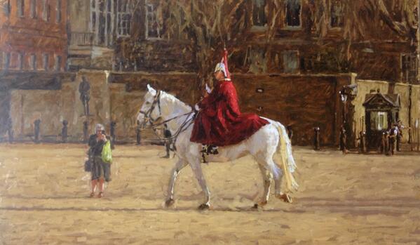 Horse Guards Parade oil painting #London  via & by @tonykarpinski #HorseGuardsParade