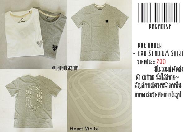 paradiseshirt's tweet photo. @iCmyz {ฝากรีหน่อยจ้า} Pre-Order EXO Stadium shirt แบบใหม่ราคา200/230 รายละเอียดคลิก!https://t.co/vTKWzhizVK http://t.co/VemSFULYH9