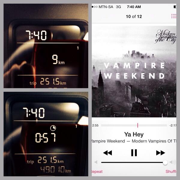 Spent about 3 hours in traffic today. Accompanied by some good music. #RainyDays