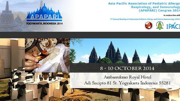 MDCweb's tweet photo. APAPARI Congress 2014.
Yogyakarta, 8-10 Oktober 2014.
More info at http://t.co/Gne3s81RHh http://t.co/3wl0i3Lw3x