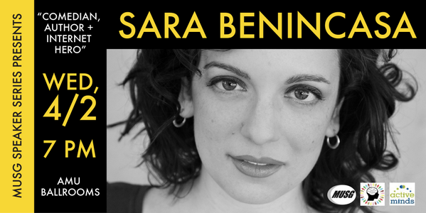 MarquetteToday's tweet photo. Comedian, author + internet hero @SaraJBenincasa performs tonight as part of @mu_mhaw_2014 http://t.co/BJsBHSygjP http://t.co/YxFP24NPLn