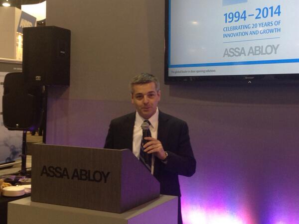 marna_work's tweet image. &quot;@SIAonline: Congratulations to @ASSAABLOY as the comp celebrates 20th anniversary this year at #ISCW14! #SIAOnline http://t.co/tFo4ne0nil&quot;