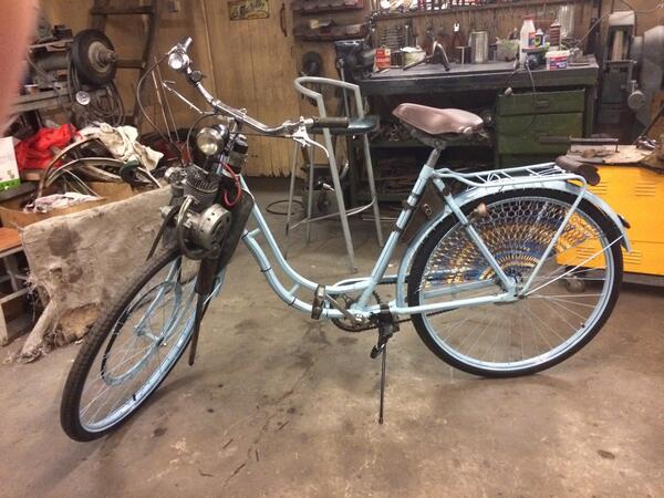 RetroAutoMuzejs's tweet image. Jauns eksponāts - Moto-velosipēds NSU Rex