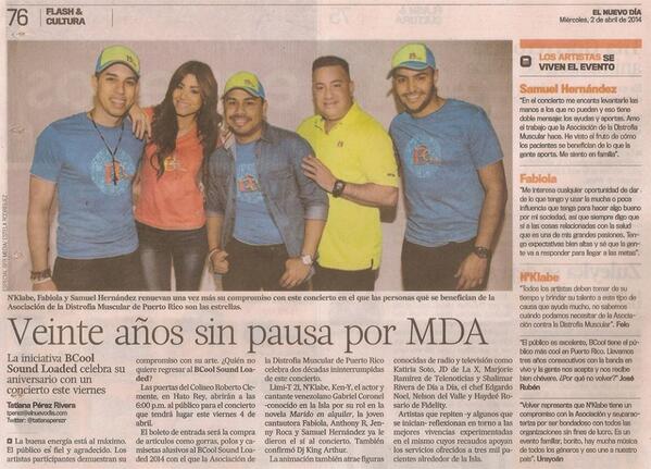 Nklabe's tweet photo. “@Nklabe: Hoy en la edición impresa de El Nuevo Día @MDApr #BCoolSoundLoaded #Trending http://t.co/7L3AVgoH8Y” http://t.co/nd4KhF142O