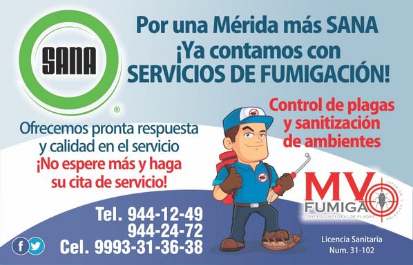 Sana_mid's tweet photo. ¡Seguimos innovando! Ya contamos con servicios de fumigación. Agenda tu cita http://t.co/z3c03ghNPl
