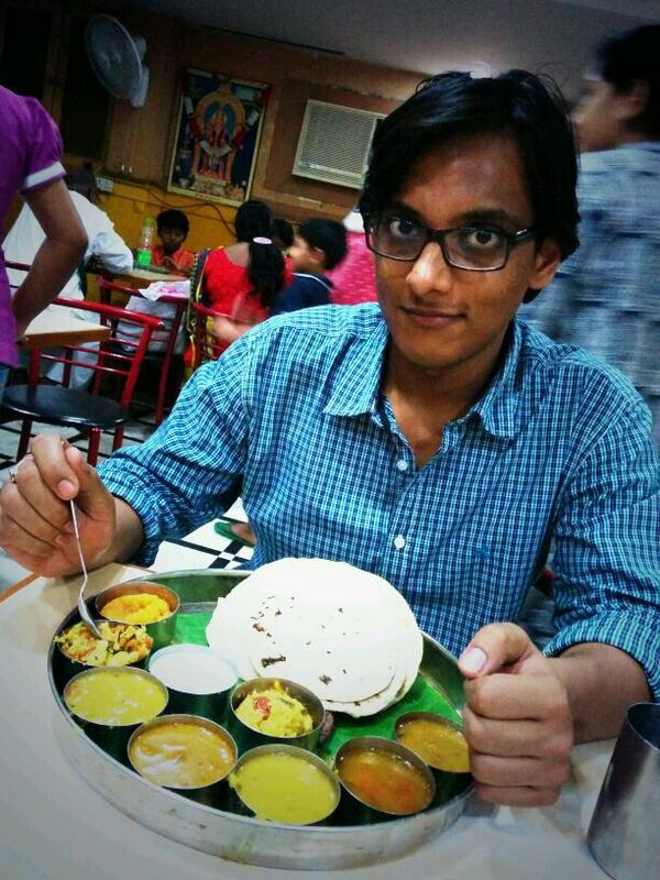 sarthak's tweet image. This meals thaali at Om Saravana Bhawan was every bit delicious, &amp;amp; my homie was so full that he got cramps. #satiated