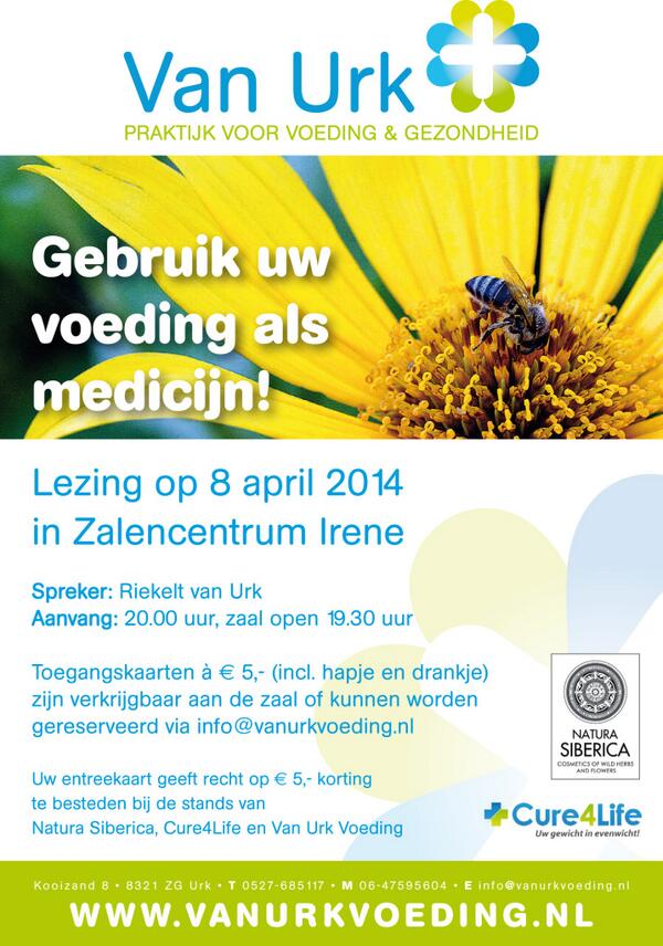 Retweet bericht van onze lezing op dinsdag 8 april en maak kans op een cadeaupakket van #NaturaSiberica