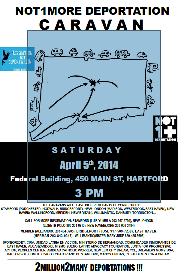 CTImmigrants's tweet image. #TimeIsNow! #2million2many, #not1more! CIRA #DayofAction on #April5th! See flier for details! #HumanRights for all!