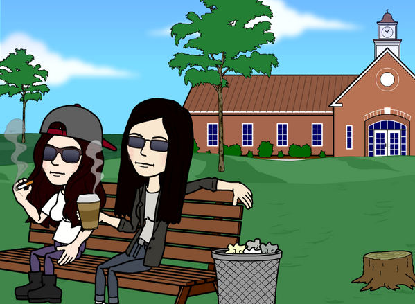 MissLittleSpace's tweet photo. Alexandra and Malika are too cool for school. #bitstrips http://t.co/TrDvzaTiGJ