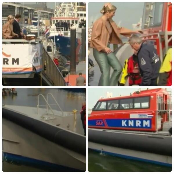 Queen Maxima of the #Netherlands inaugurates lifeboat for national rescue service. We Dutch live with water. <a href="/KNRM/">KNRM</a>