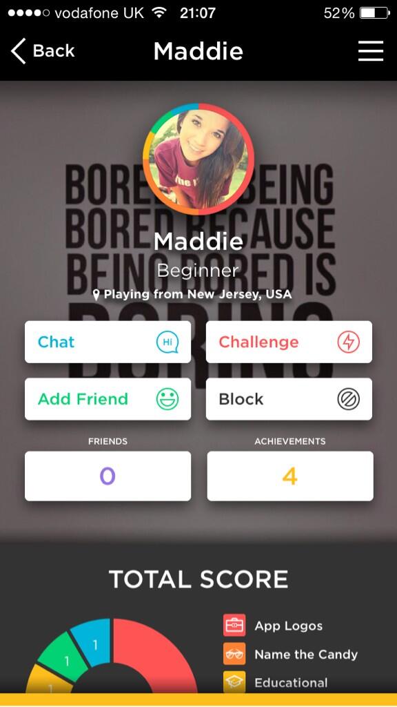 James_Dent17's tweet photo. QuizUp is the new tinder #creeping http://t.co/e9zmoaYCCW