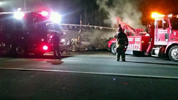 Medic25Fire's tweet image. Traffic accident on I-85 north