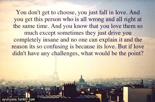 'You don't get to choose, you just fall in love.'