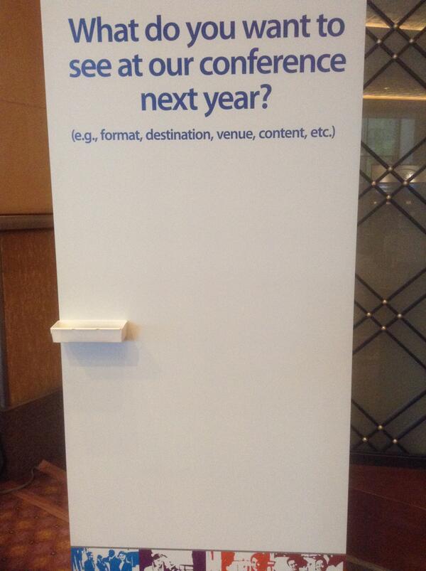 ScottClinicaLab's tweet image. Cool idea for event attendee opinions RT @insidercrm: Visit the #SCM2014 #CRM2014 feedback board
