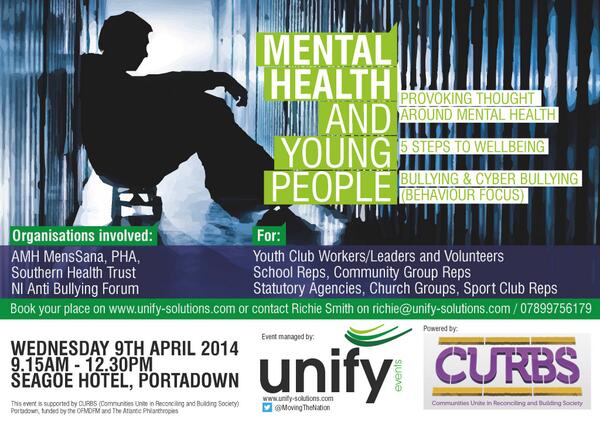 Thank you @baxterDUP for registering for 'Mental Health & Young People' seminar on the 9 April