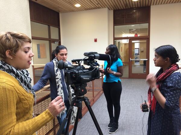 emkais's tweet photo. @AmericanU grad students filming for @VirtualDinner Guest in the School of International Service building. #Cairo http://t.co/3ygXzBzTXj