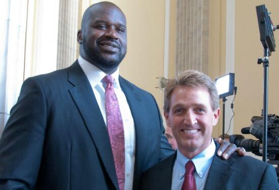 to celebrate, enjoy this picture of Shaq and me! #FlakeFact
