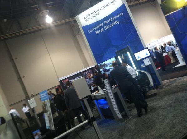 SRI_Intl's tweet image. Busy day at #ISCW14 showing @SRI_Intl&apos;s Iris on the Move®  #biometric products. Visit us in booth 2089! @ISCEvents