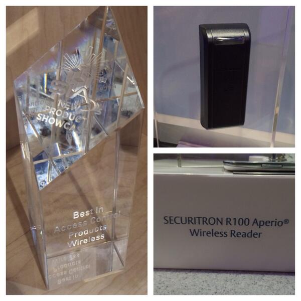 LocksmithLedger's tweet image. Congrats! RT @securitronacces The R100 won Best in Access Control Products Wireless! Thanks @SIAonline #ISCW14