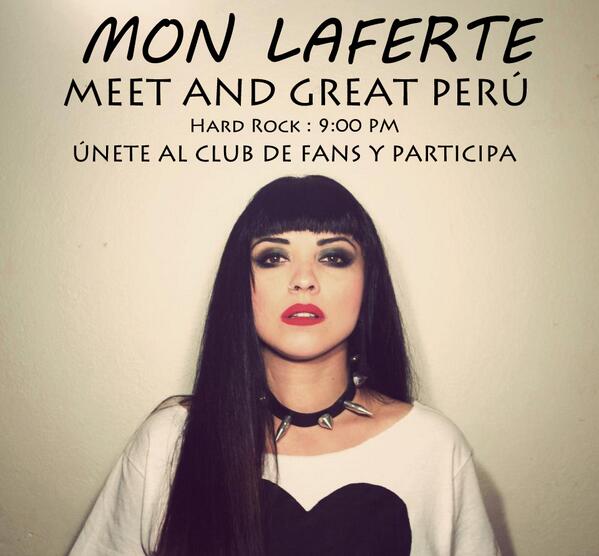 MonLafertePeru's tweet photo. Mon nos recibirá en su camerino , Síguenos y participa RT @EthelPozo @Sandro_Ventura @miseliti @Marielmusic http://t.co/1nuOeARgDX