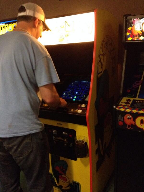 mhwweaver's tweet photo. Found the coolest place ever. Arcade games with beer holders! http://t.co/PcCkG7NnV6