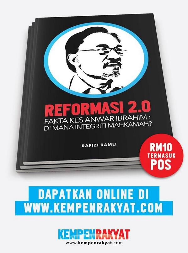 rafiziramli's tweet photo. Fakta kes @anwaribrahim dlm buku #reformasi2.0 boleh dibeli online http://t.co/DmVgwf8QHa pls RT @n_izzah @tianchua http://t.co/RMLM76MfR7