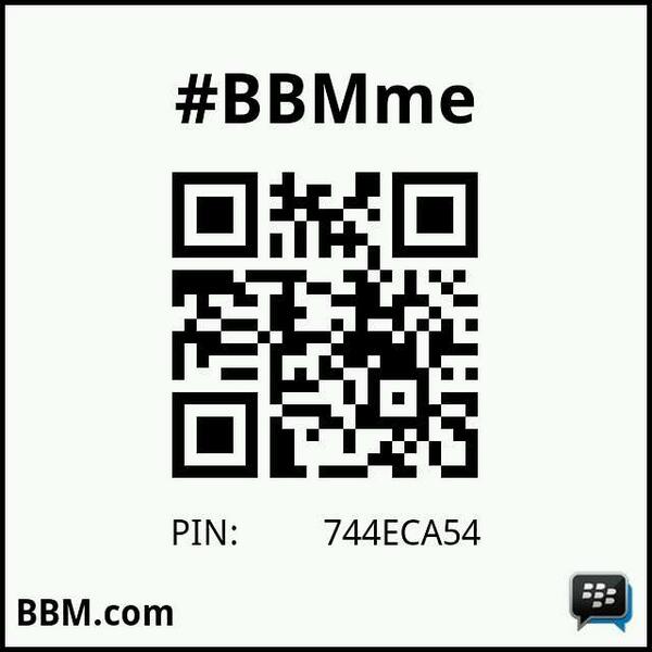 #BBMme PIN: 744ECA54
pin.bbm.com/744ECA54