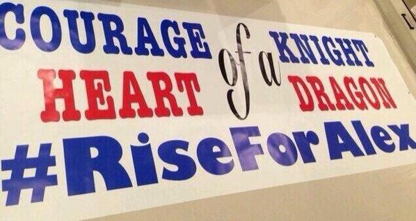 _stingray's tweet photo. Dragons fans tribute to AM this weekend
 @RealBigDell @DanGinnane @RushHourMMM 
RT“@Chrys_Xipolitas: #RiseforAlex http://t.co/KfVD2LdLwq"”