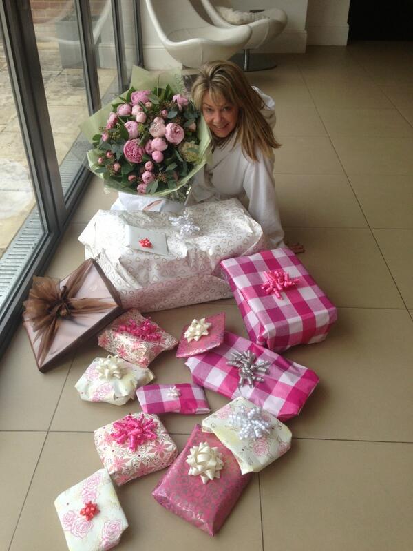 LucyAlexanderTV's tweet photo. Morning! Thanks for all my lovely cards &amp; presents on my bday! I'm old but who cares! 🍸🎉🎁🎈#spoiltrotten http://t.co/8nRa5grqLi