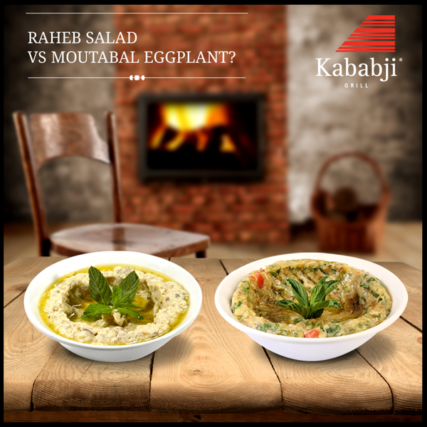 KababjiLb's tweet photo. Ever wondered what’s the #difference between the #Raheb Salad &amp; #Moutabal Eggplant? http://t.co/Bh852GiyxY
