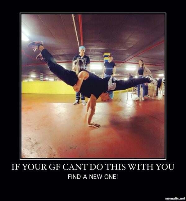 Russ planching with his GF! Well done man!