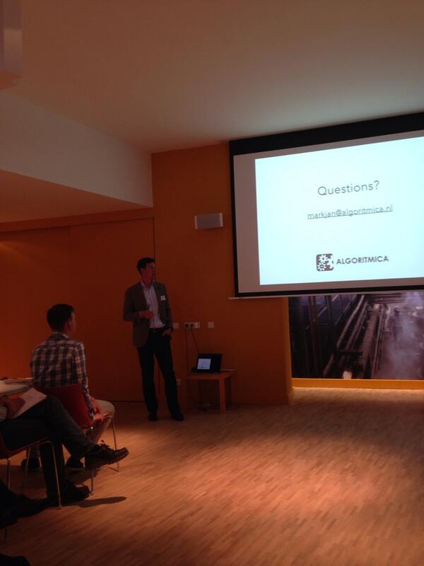 koenhavlik's tweet image. MJ talking about predictive maintenance at the #nvdo2 study day on big data for asset management. #algoritmica